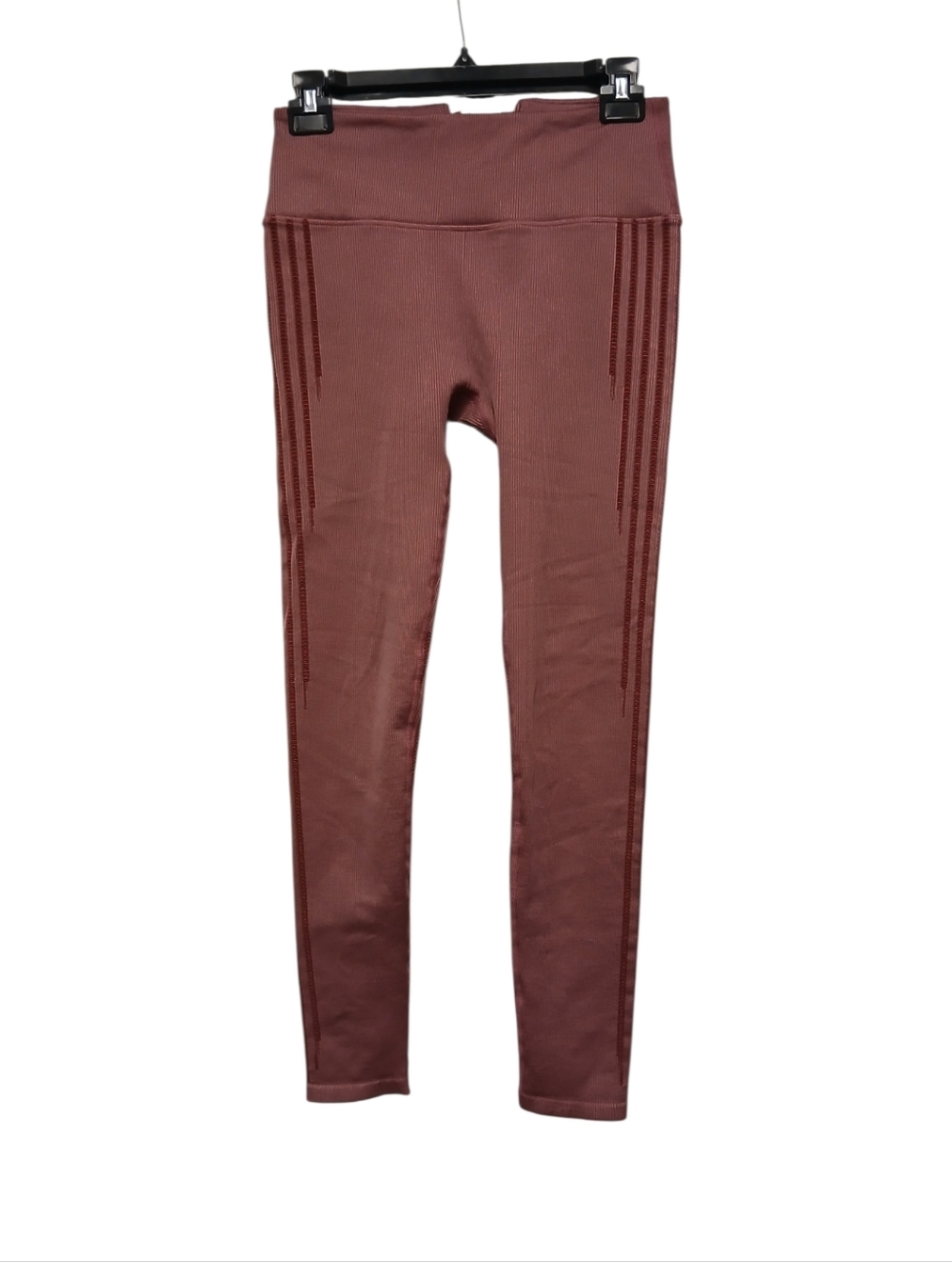 Fabletics High-Waisted Seamless Rib Leggings Dark Rouge-Size Medium - Picture 3 of 7